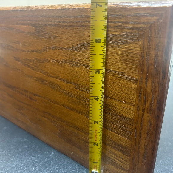 Vintage knick knack shelf / ledge - wood wall hanging decor - 16" across - Picture 8 of 12